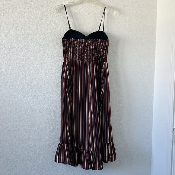 NWT Band of Gypsies Striped Ruffle Hem Dress - Picture 4 of 11